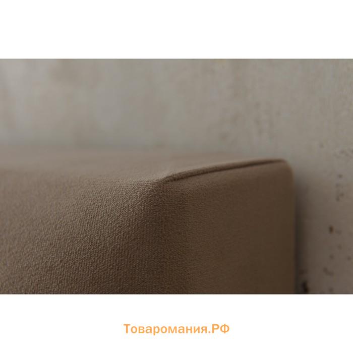 Кровать «Пантеон» без ПМ, 140×200 см, премиум велюр, цвет пески касабланки
