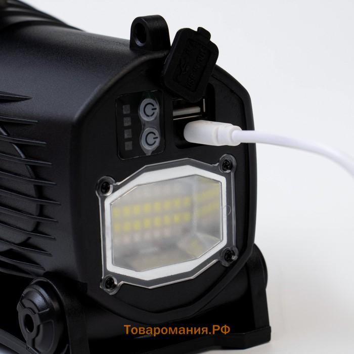 Фонарь прожекторный аккумуляторный, 4000 мАч, 25 Вт, 1500 лм, LED, USB, IP45