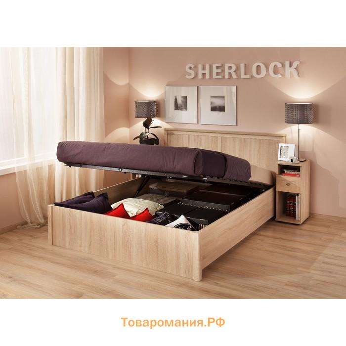 Кровать с подъёмным механизмом Sherlock 42.2, 1600 × 2000 мм, цвет дуб сонома