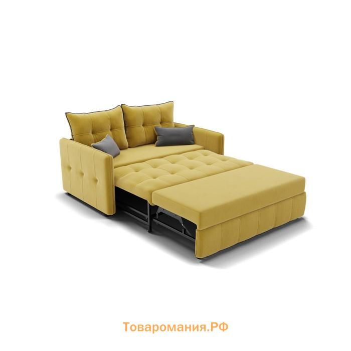 Прямой диван «Палермо», механизм выкатной, велюр, цвет селфи 08 / подушки 07