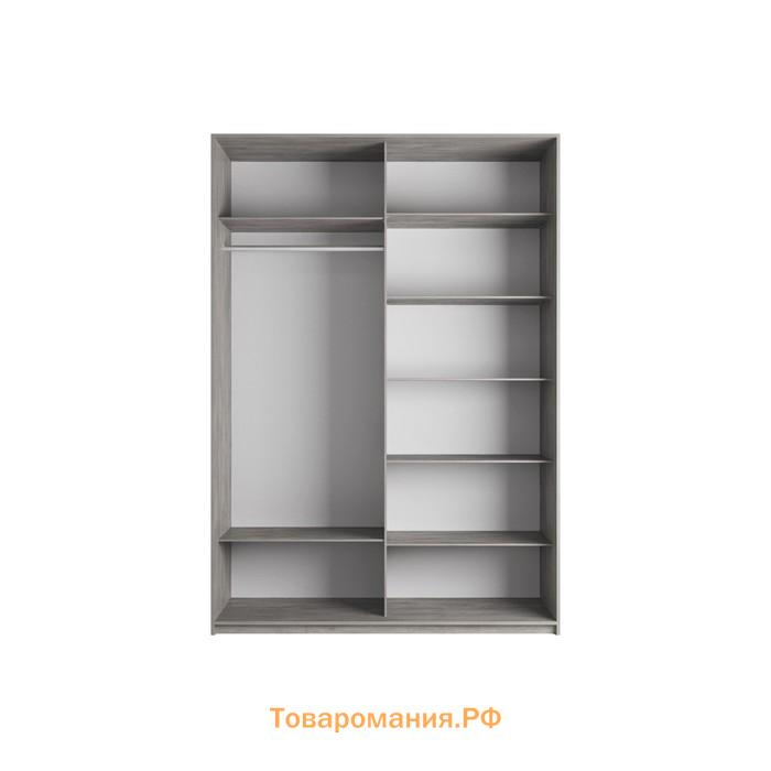 Шкаф-купе «Прайм», 1200×570×2300 мм, 2-х дверный, ЛДСП / зеркало, цвет бетон