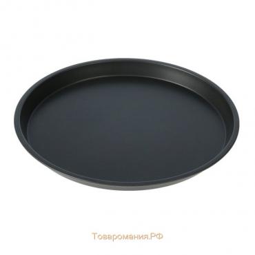 Форма для пиццы «Жаклин», d=24 см, антипригарное покрытие, цвет чёрный