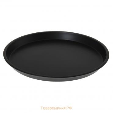 Форма для пиццы «Жаклин», d=32 см, антипригарное покрытие, цвет чёрный