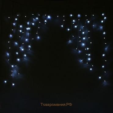 Гирлянда «Бахрома-арка» 1 × 1 м, IP20, прозрачная нить, 126 LED, свечение белое, 8 режимов, 220 В