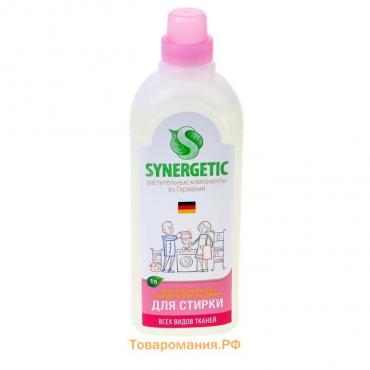 Жидкое средство для стирки Synergetic, гель, универсальное, гипоаллергенное, 1 л