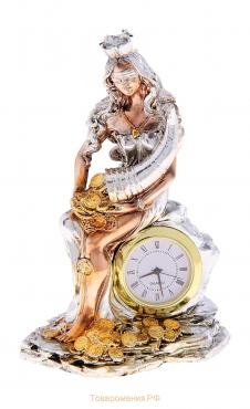Сувенирные часы "Фортуна", цвет золото-серебро