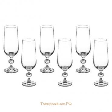 Набор бокалов для шампанского «Клаудия», 180 мл, 6 шт