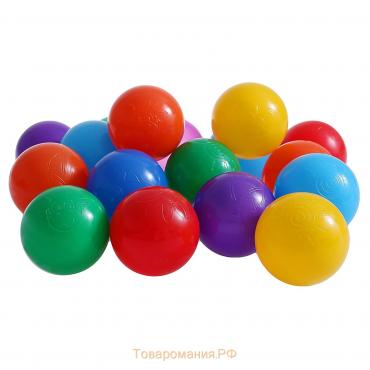 Шарики для сухого бассейна с рисунком, диаметр шара 7,5 см, набор 210 штук, разноцветные