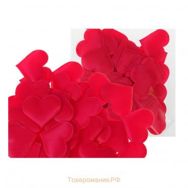 Сердечки декоративные, набор 50 шт., 3,2 см, цвет фуксия