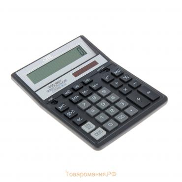 Калькулятор настольный Citizen "SDC-888XBK", 12-разрядный, 158 х 203 х 31 мм, двойное питание, чёрный