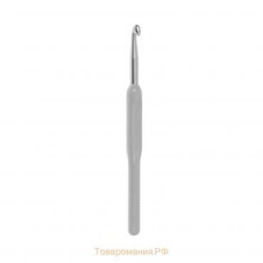 Крючок для вязания, с пластиковой ручкой, d = 6 мм, 14 см, цвет розовый