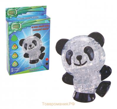 3D пазл «Панда», кристаллический, 53 детали, цвета МИКС