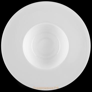 Тарелка фарфоровая для пасты Wilmax, 400 мл, d=22,5 см, цвет белый