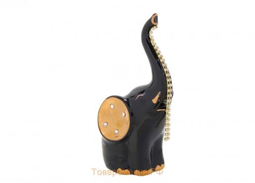 Сувенир "Слон чёрный со стразами на хоботе"