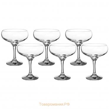 Набор стеклянных бокалов для шампанского Bistro, 260 мл, 6 шт