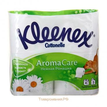 Туалетная бумага Kleenex Aroma Care «Нежная ромашка», 3 слоя, 4 рулона