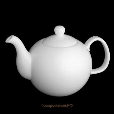 Чайник фарфоровый заварочный Wilmax Olivia «Классика», 1,35 л, цвет белый