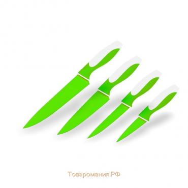 Набор ножей, CALVE, 4 предмета: восточный нож Santoku 13 см, нож поварской 20 см, цвет МИКС
