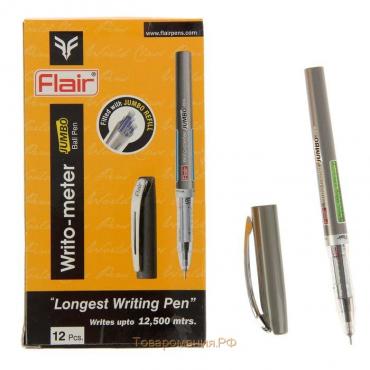 Ручка шариковая Flair Writo-Meter Jumbo, узел-игла 0.5 мм, (пишет 12,5 км),чернила пониженной вязкости, синяя