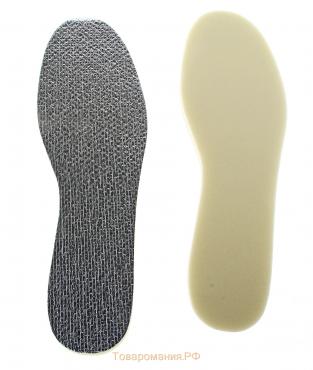 Стельки для обуви, утеплённые, фольгированные, с эластичной пеной, универсальные, 36-45р-р, 29,5 см, пара, цвет белый