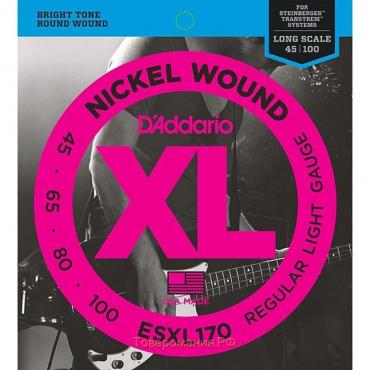 Комплект струн для бас-гитары D'Addario ESXL170 Nickel Wound, шарик на 2 концах