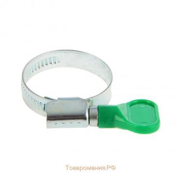 Хомут червячный с ключом MGF, диаметр 20-32 мм, оцинкованный