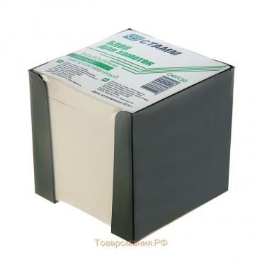 Блок бумаги для записей Стамм "Доступный офис", 9 x 9 x 9 см, 60 г/м2, в пластиковом боксе, МИКС