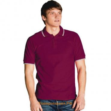 Рубашка мужская, размер 44, цвет винный