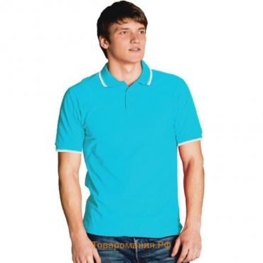 Рубашка мужская, размер 44, цвет бирюзовый