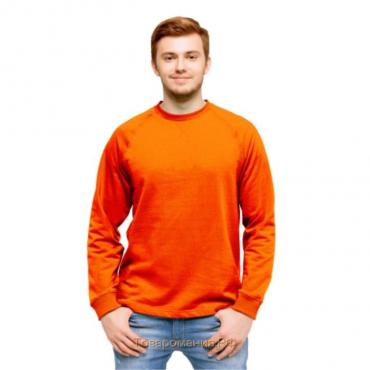 Свитшот мужской, размер 48, цвет оранжевый
