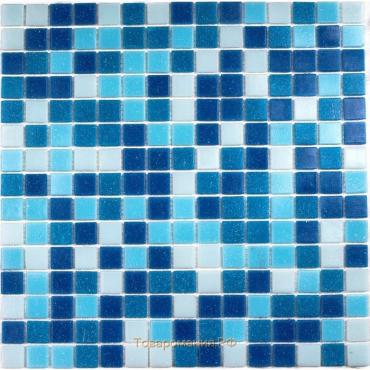 Мозаика стеклянная на бумаге Bonaparte, Aqua-100 327х327х4 мм