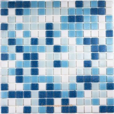Мозаика стеклянная на бумаге Bonaparte, Aqua-200 327х327х4 мм