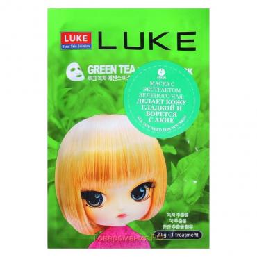 Маска с экстрактом зеленого чая Luke Green Tea Essence Mask, 21 г