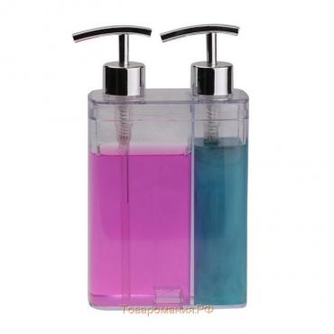 Дозатор для жидкого мыла двойной Viva, цвет прозрачный