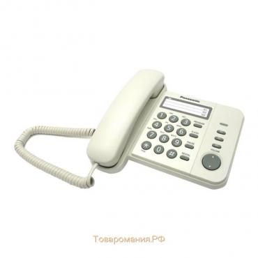 Телефон проводной Panasonic KX-TS2352RUW белый