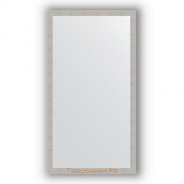 Зеркало в багетной раме - волна алюминий 46 мм, 71 х 131 см, Evoform