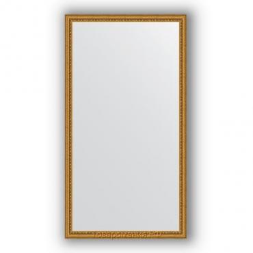 Зеркало в багетной раме - бусы золотые 46 мм, 72 х 132 см, Evoform