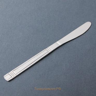 Нож столовый из нержавеющей стали «Варт», длина 21,9 см, толщина 2 мм, цвет серебряный