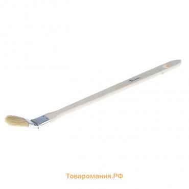 Кисть радиаторная "РемоКолор", светлая натуральная щетина, деревянная ручка, 1" (25 мм)