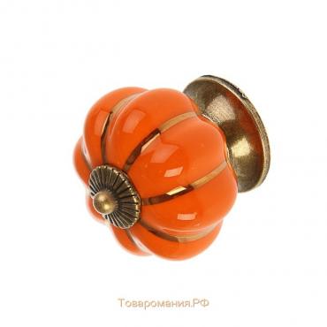 Ручка-кнопка PEONY Ceramics 001, керамическая, оранжевая