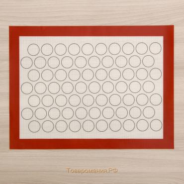 Армированный коврик для макаронс «Макарон», силикон, 40×30 см
