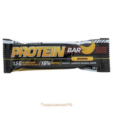 Батончик Protein Bar с коллагеном, банан, тёмная глазурь, 50 г