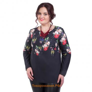 Блуза женская, размер 54, цвет чёрный
