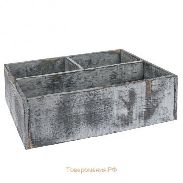 Ящик деревянный 34.5×20.5×10 см подарочный комодик, состаренный