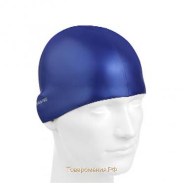 Шапочка для плавания силиконовая METAL, M0535 05 0 22W, цвет синий