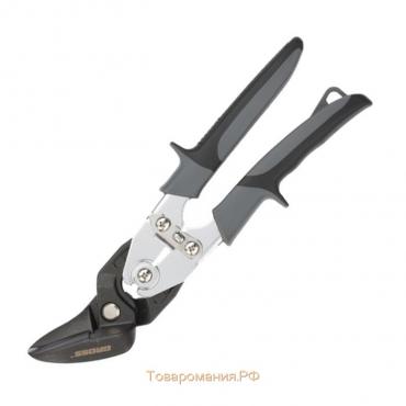 Ножницы по металлу GROSS PIRANHA, 255 мм, усиленные, прямой и левый рез, СrM