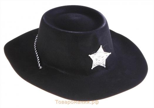 Карнавальная шляпа "Полицейский" черная