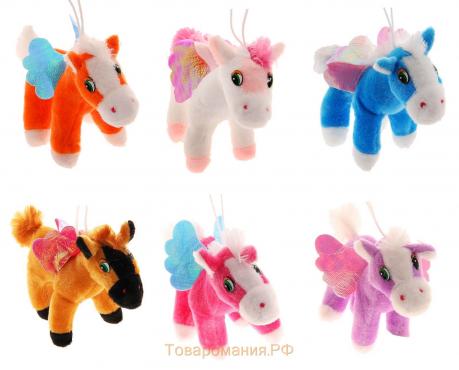 Мягкая игрушка-присоска "Лошадь с крыльями", цвета МИКС