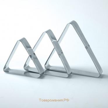 Набор форм для вырезания из жести "Треугольник", 7 х 5 х 2 см, 3 шт.