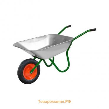 Тачка садовая, пневматическое колесо, 120 кг/65 л, кузов 0,6 мм (О9222)